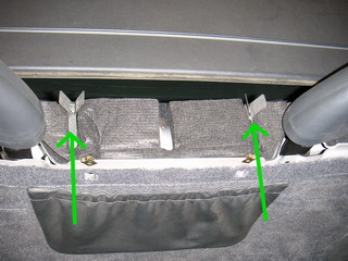 Hooks holding the liner around the roll bars
