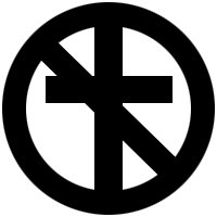 [Bad Religion symbol for atheism]